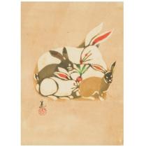 絵唐津茶盌 (中里重利)