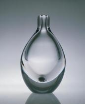 コピーsim8 各務鑛三 作 クリスタルガラス花瓶 375mm径 高さ265mm 重量7.2㎏ クリスタルガラス