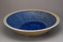 島岡達三飴釉象嵌唐草文皿