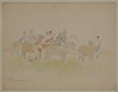 南方スケッチ<br />(別題名:《従軍記スケッチより「ボンタインの鹿狩り」》)