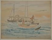 南方スケッチ<br />(別題名:《従軍記スケッチより「漁業」》)