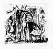 瑛九・銅版画 「SCALE IV」より 126.森の中