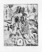 瑛九・銅版画 「SCALE V」より 235.風景 B