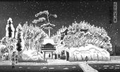 Snow at Myokan-in Temple from "Eight Views of Nanao, Noto, New Series"