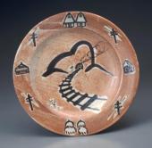 Large dish, "D51 Locomotive"